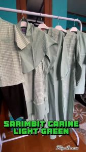 Sarimbit Keluarga Rauna Lebaran 2024 / SARIMBIT CARINE LIGHT GREEN / Fashion Muslim