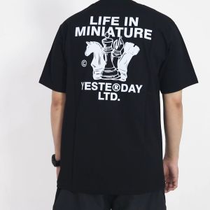 Yesterday – Kaos Pria Distro Premium 24s Tshirt Cowok Keren Hitam Chess