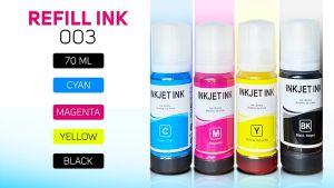 PrinTEE - 70ML EPSON REFILL INK 003 for EP L3110 L3210 L1110 L1210 L1250 L3116 L3216 L3150 L3250 L3156 L5190 L5290