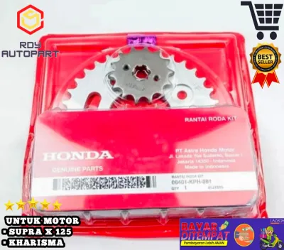 Gear Set Honda Supra X 125 Gear Gir Rante Rantai Set Komplit Karisma KPH 14T/35T