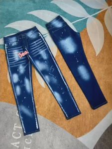 Quần bò Jean nam dài XANH rách họa tiết vệt sơn phong cách chất jean co giãn tốt chuẩn form bền đẹp giá tốt