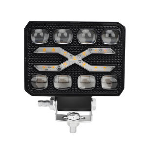 KEVANLY | 1PCS 3/4 inch Motorcycle LED Square Spotlight 3/8Lens DRL Driving Lamp White Yellow Strobe Flashing Lamp External Auxiliary Lamp
