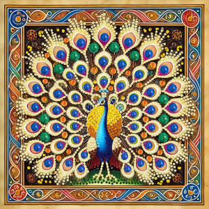 other | Peacock Diamond Painting DIY 5D Diamond Painting Set with Special Round Crystal - Frameless Mosaic Art Home Wall Decoration