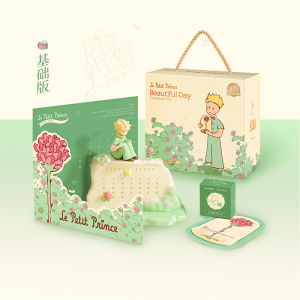 Creative Rose Annual Calendar Office Desktop 2025 New Model Marktuob Little Prince Healing Cute High Aesthetic Value Page Flip INS Style Calendar Birthday New Year Gift