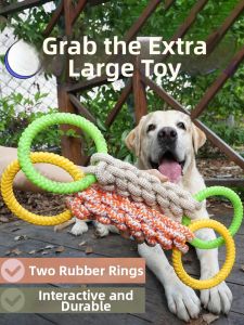 Petone dOrage | Teething Durable Pull Rope Chew Toy Large Dog
