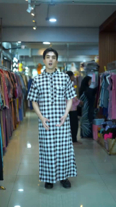 โต๊ปแขนสั้นลายสก็อต เนื้อผ้าเกรดดี ลายตารางหลากหลายสี เป็นที่นิยม สวมใส่ออกงานอิสลาม AF10วาริสมุสลิม