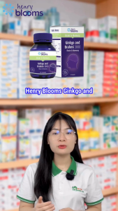 Viên Uống Bổ Não Henry Blooms Ginkgo and Brahmi 3000 Hỗ Trợ Tăng Tuần Hoàn Não 30 Viên / 60 Viên