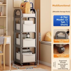 MINGZHIYIFAN | Multi-functional Drawer-style Movable Bookshelf Organizer