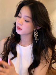 Sparkling Tassel Earrings Metal Sequin Women round Face Elegant Fashion Jewelry Hoops out New Korean Style ES0828