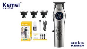 Kemei | Kemei Electric Hair Clipper and Shaver Rechargeable Beard Trimmer Professional Hair Clipper for Men KM-1592