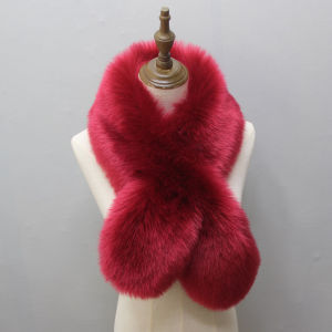 Wo Tion | Elegant Black Faux Fur Scarf