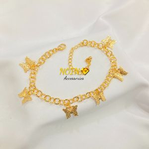 Gelang Jurai Wanita Lapis Emas Butterfly Kupu Aksesoris Perhiasan