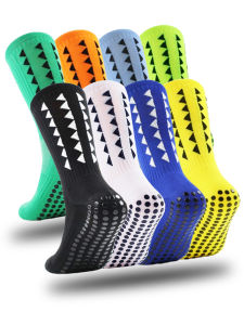 1 Pair Mens Football Socks with Grip Non Slip Anti Slip Athletic Socks with Cushion Pads for Football/Basketball/Hockey
