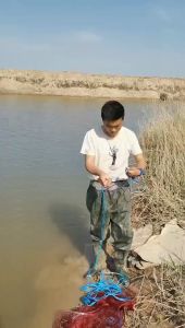 3.6M/7.2M fishing net strip steel pendant American throwing pulley 4.2M/7.2M nylon thread color hand throwing fishing net high strength tire PE line fishing net heavy steel