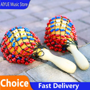 IRIN | IRIN 2Pcs Handheld Sand Hammer Orff Instrument For Children Music Enlightenment Tools Party Tambourine Educational Bead Net Drum