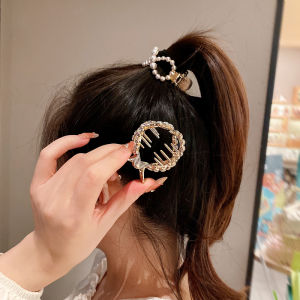 High Ponytail Grip Womens Summer Pearl Topknot Hair Clip Back Head Fixed Gadget Shark Clip Hair Clip Headdress