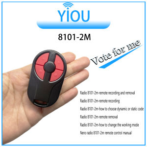 YIOU NERO RADIO 8101-2M Gate Remote Control 434.05-434.79MHz For NERO RADIO 8101-4M 8101-1M Garage Door Barrier Remote Control