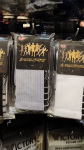 ถุงเท้าครึ่งแข้ง-มีกันลื่น Bcs Sport Anti-Slip ขนาดฟรีไซส์ผู้ใหญ่ รหัส Sk02