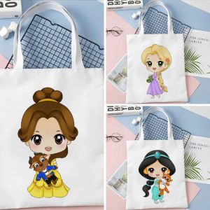 Tas Serut Tote Bag Princess Disney Lucu String Bag Kanvas Wanita Goodie bag Ulang Tahun Anak Cewek