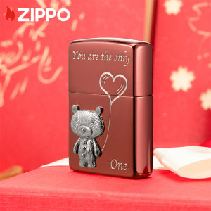 [Ship From KL] Zippo Little Bear Emblem Design Pocket Lighter | Zippo ZBT-3-165A Golden| Zippo ZBT-3-165B Red Limited Edition