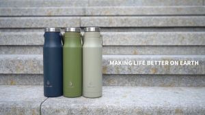 IDEUS Insulated Water Bottle(710ml)Stainless Steel Vacuum Flask with Handle for Hot and Cold Water/Tea