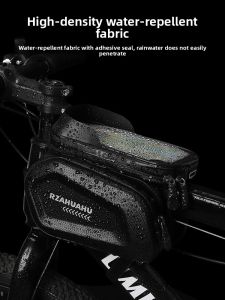 MONLEYTA | Mountain Bike Road Bicycle Storage Bag Mobile Phone Carrying Bag Front Fork Bag Frame Bag Cycling Gear Universal Monleyta