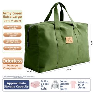 Large Capacity Durable Canvas Bag Luggage Organizer