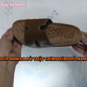 Dép Nam Quai Ngang SAMTA Da Bò Thật Cao Cấp DNA2210