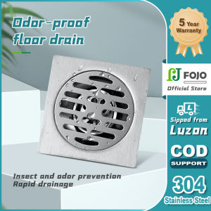 【FOJO】Bathroom Floor Drain Stainless Steel Backflow Preventer With Trap Anti Odor Floor Drain Cover