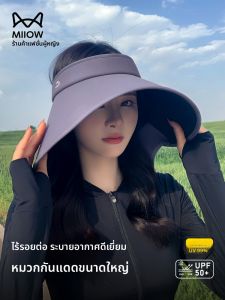 MiiOW | หมวกกันแดดกลางแจ้งสำหรับผู้หญิง Catman หมวกกันแดดกันยูวีพับได้ หมวกทรงโดม หมวกกันแดดแบบสวมสบายสำหรับฤดูร้อน
