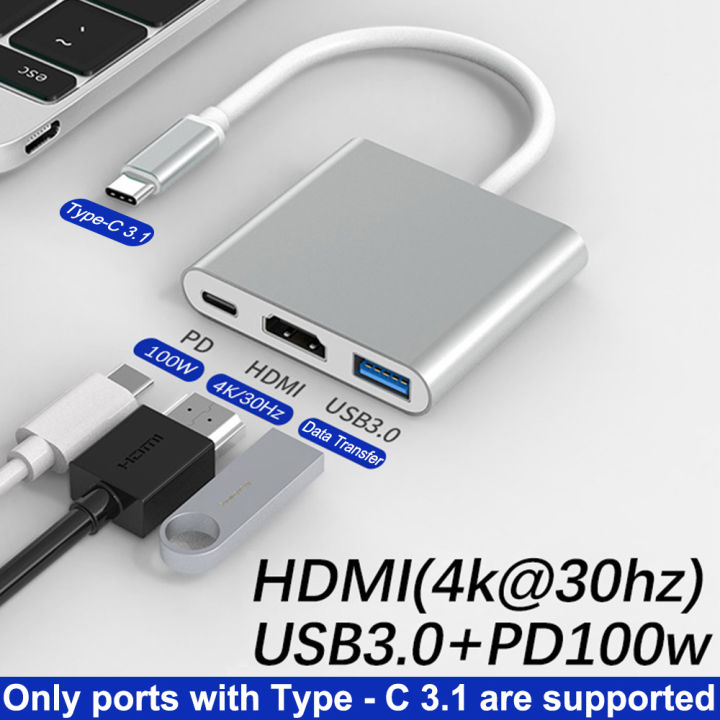 Adapter Converter Konektor USB Type C in To HDMI Converter