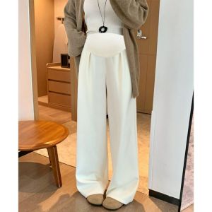 Quần Dài Ống Rộng Lót Lông Cừu Dày Cho Bà Bầu Mùa Thu Đông Quần Dài Thường Ngày Thoải Mái Thoáng Khí