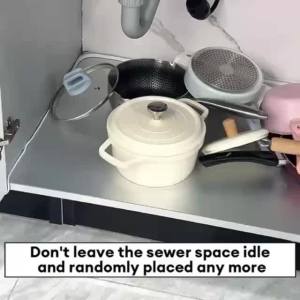 🔥Under Sink Organizer Rack🔥ONEAPPLE Kitchen Storage Shelf Sink Cabinet Rack Expandable Rak Dapur Besi Bawah Sink 水槽下层架