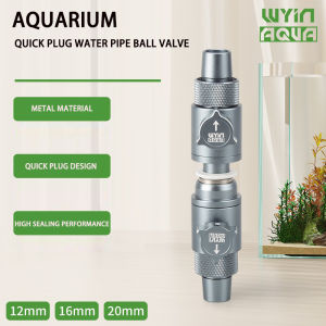 ZRDR | Aquarium Inlet and Outlet Quick Connect Water Pipe Ball Valve Connection Regulator Fish Tank Filter Water Flow Controller