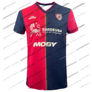 Cagliari Calcio ที่สาม 25/26 เสื้อฟุตบอลฤดูร้อนผู้หญิงกีฬา Comfort Breathable กีฬา TEE ขนาดใหญ่ 3D เสื้อผ้าแฟชั่น
