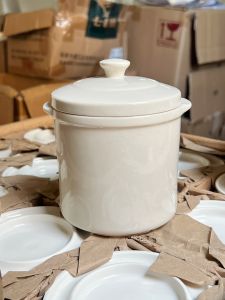 Nồi Nướng Gốm Hai Tai Nồi Nấu Canh Gốm Sứ Trung Quốc Nồi Lẩu Nấu Chậm Có Nắp Kích Thước 450ml Chất Liệu Gốm Sứ