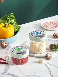 Hand Press Garlic Crusher Manual Food Chopper 200ml 400ml Pengisar Bawang Onion Fruit Grinder Kitchen