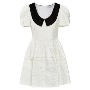 TAMMY TANGS | Summer High Waist Slim Fit Floral Embroidery Short Sleeve U Neck Dress Ladies City Commute Workwear Casual Shopping Dress