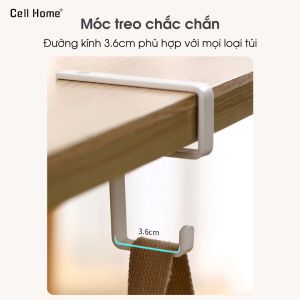 Móc gắn bàn treo đồ túi xách gắn cạnh bàn gắn cánh cửa tiện lợi không cần dán
