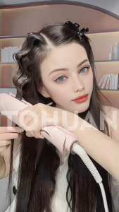 Bãi Biển Sóng Máy Uốn Tóc 3 Thùng 28Mm Sâu làm xoăn lượn sóng Sắt 1.1 "Máy uốn tóc Cây Đũa Phép Với 4 Có Thể Điều Chỉnh Temps 30 Triệu Ion
