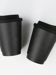 Black Double-layered Leak-proof Paper Cup 90mm