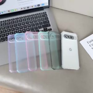 Ốp Silicon Mềm Cao Cấp Cho Google Pixel - Vỏ Chống Sốc Trong Suốt Có Túi Khí Cho 9/10 Pro XL - Chống Trầy Xước Chống Bụi Chống Trượt