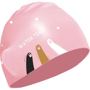 WATERTIME | Waterproof Silicone Comfortable Long Hair Ear Protection Swimming Cap for Children