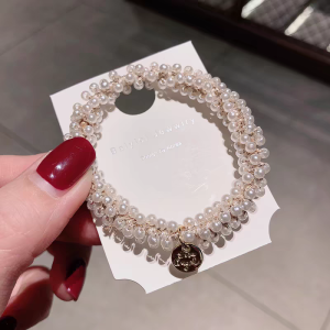 Elegant Crystal Hair Ties for Women Simple Outdoors Adult Hair Bands Fashionable Hair Accessories for Grown-Ups