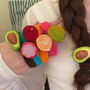 🔥Cute Fruit Hair Rope Versatile Hair Accessory Colorful High Elasticity Towel Hair Rope LovelylifeFu👍