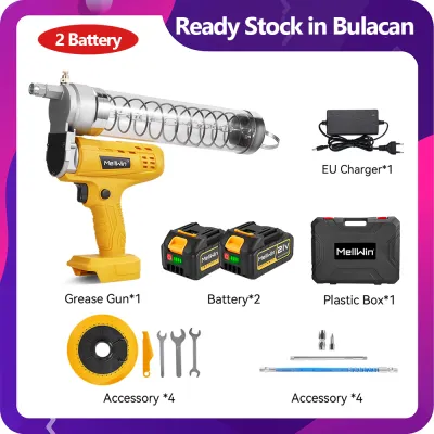 🔥Bulacan Stock🔥Electric Grease Machine 10000PSL 689Bar High Pressure Brushless Car Lubricating Oil Injector Fat Machine Cordless Car Maintenance Power Tool For Makita 18V Battery