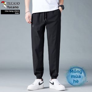TUCANO | Quần Thể Thao Dễ Thương Mới Mùa Xuân Hè Cổ Tay Lỏng Lẻo Từ Vải Bóng Sát