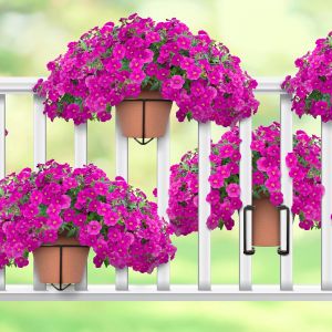 Potted Plants Floating Garden Railing Planter Shelf Plant Accessories Metal Hanging Planter Bracket Houseplants RailScapes Plant