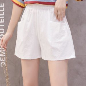 High Waist Cotton Linen Womens Shorts Summer New Style Loose Wide Leg Casual Pants Home Comfortable Outerwear