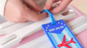 ป้ายห้อยกระเป๋า PVC ติดกระเป๋าสำหรับห้อยกระเป๋าเดินทาง แท็กติดกระเป๋าเดินทาง Luggage Tags